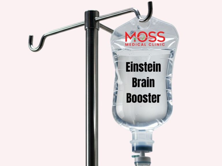 Elevate your mental clarity and sharpen your focus with our Einstein Brain Booster infusion. This advanced formula is designed to support optimal brain health by enhancing information processing, improving memory retention, and accelerating learning ability. Packed with a powerful blend of vitamins, minerals, and amino acids, this infusion helps nourish your brain at a cellular level, promoting quicker thinking, better concentration, and sustained cognitive performance.