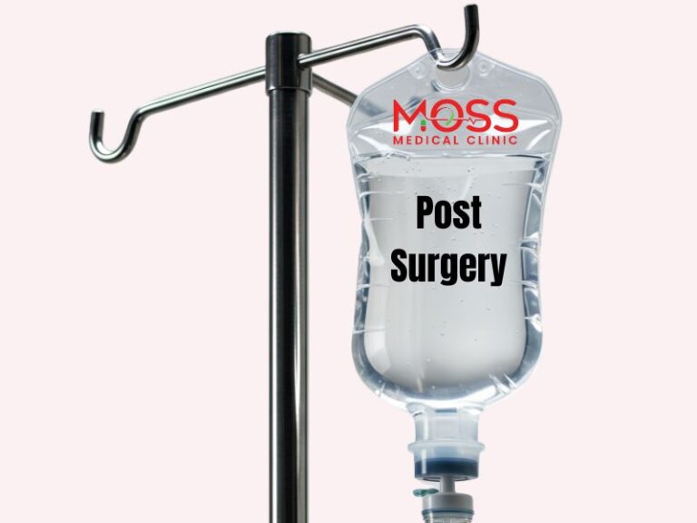 This infusion can help after a surgery to reduce inflammation in the surgical site, promote wound healing, and uses B-complex vitamins to aid in energy production and nerve function, which will help you to heal faster.
